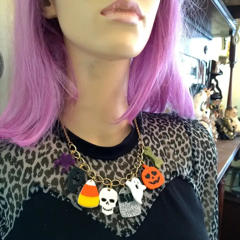 Halloween Charm Necklace-4